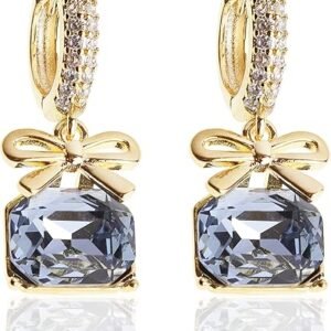 Sonateomber Gold & Silver Small Hoop Dangle Earrings – Dainty Rhinestone CZ Fashion Jewelry Gift for Women