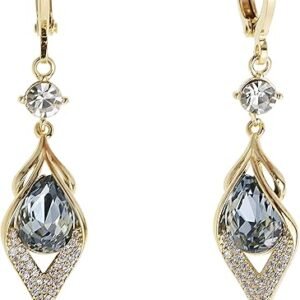 Sonateomber Gold & Silver Stainless Steel Hoop Earrings – Dainty Cubic Zirconia Dangle Jewelry Gift for Women